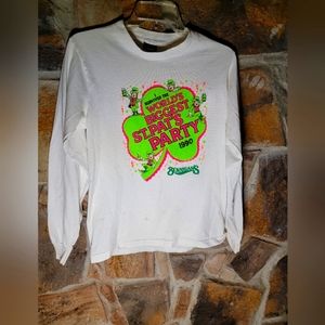 Screen stars best vintage sait pattys day long sleeve t shirt